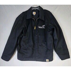 Carhartt Jacket Women"s Sz XL 16/18 Black Twill SkillsUSA Embroidered 101630